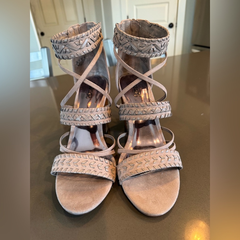 Carlos Santana Women's Strappy Sandals in Taupe